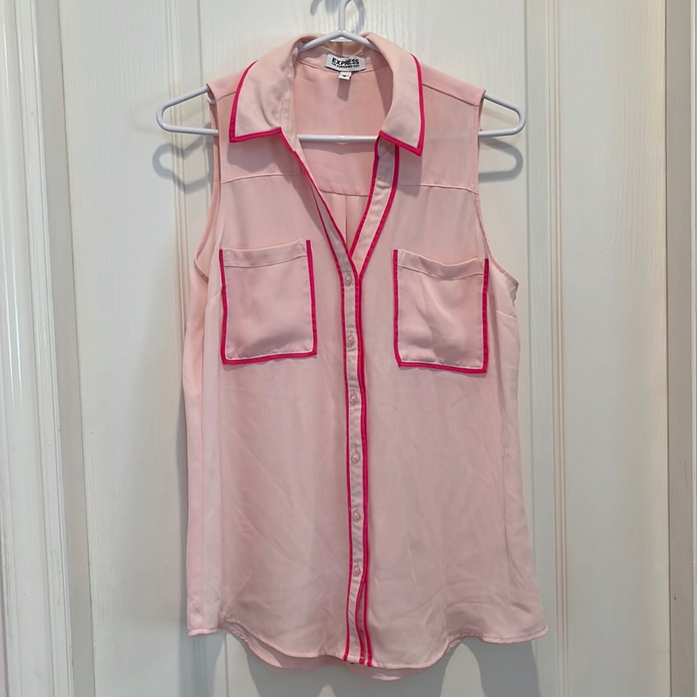Express pink sleeveless portofino dressy tank